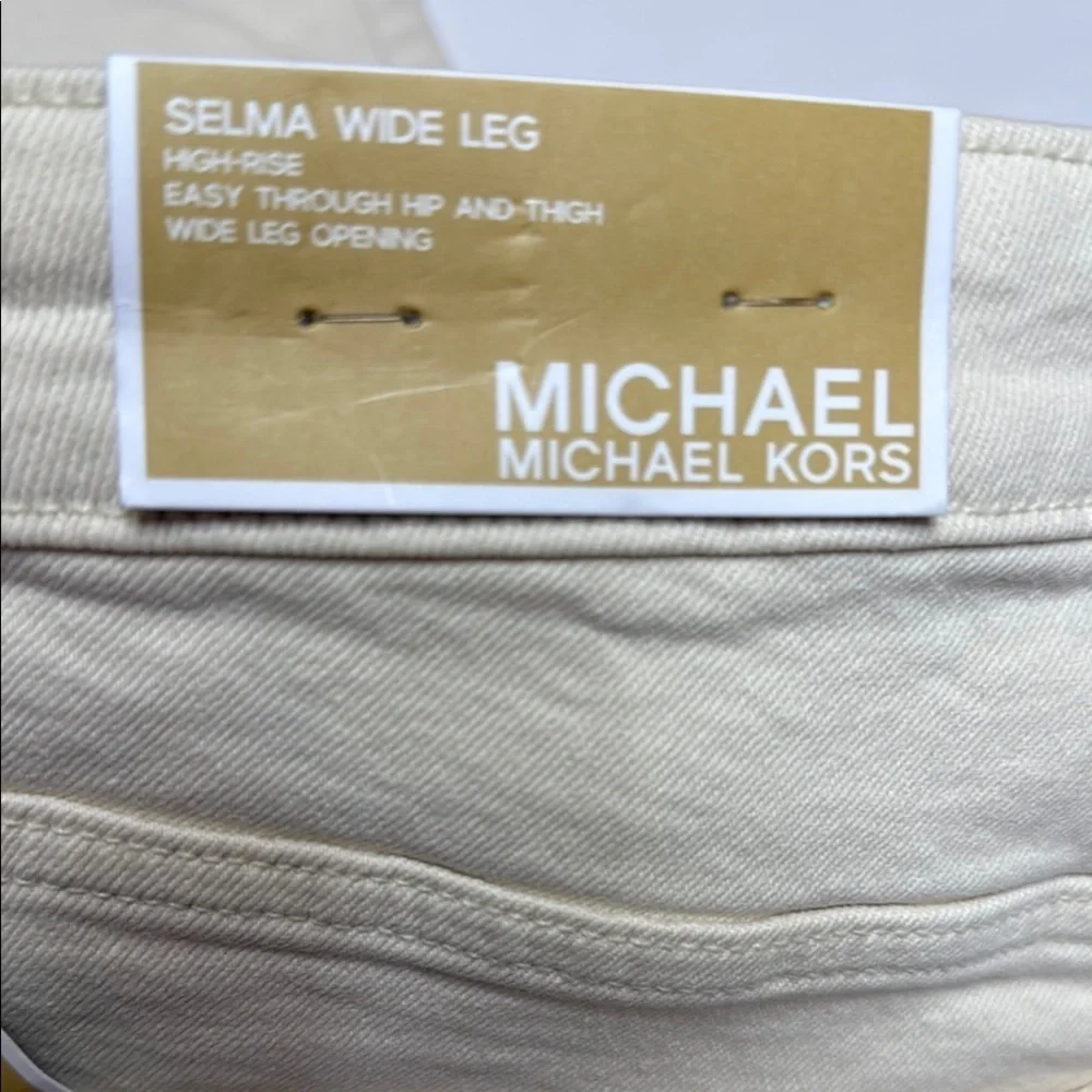 Michael Kors Cream High Rise Jeans Relaxed Fit